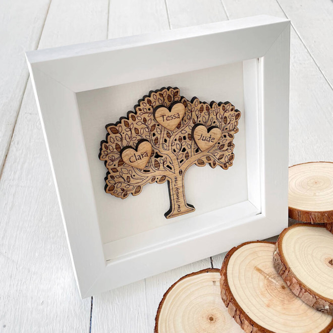 Personalised Oak Family Tree Frame